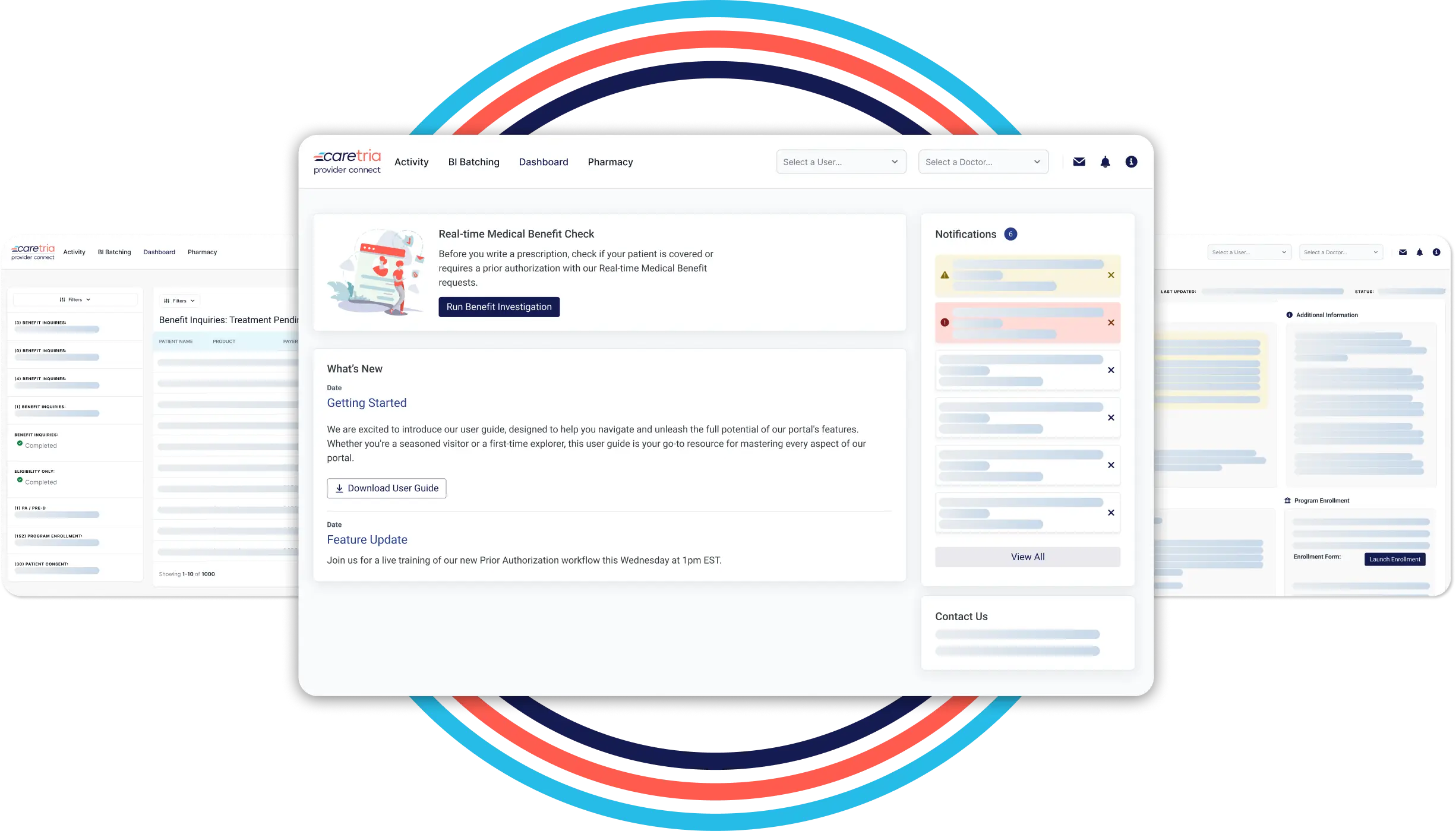 CareTria Provider connect dashboards