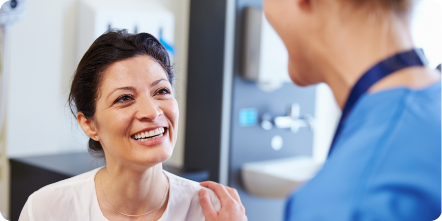 doctor talking with patient